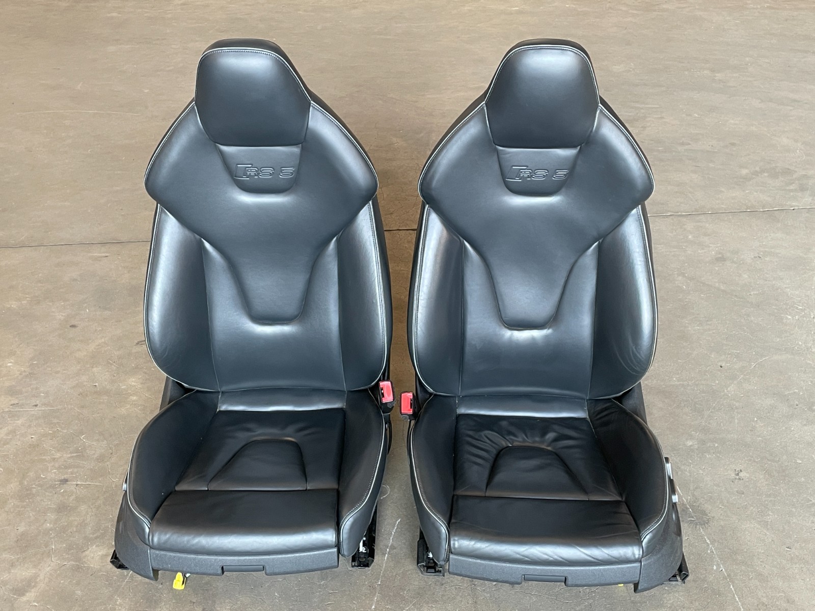 13 14 15 Audi RS5 Front Left & Right Bucket Seat Cushion Set Black 1708 OEM
