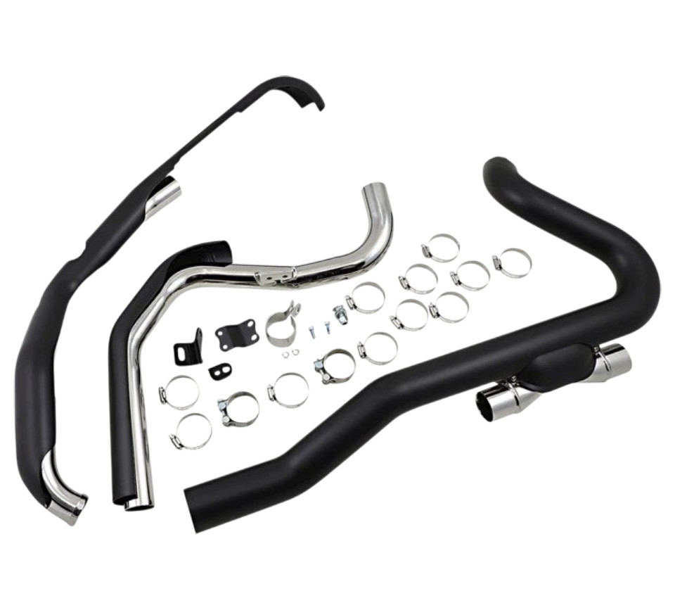 Cobra Powerport 2017-2025 Harley Trike Dual Headpipes Header Raven Black 6256RB