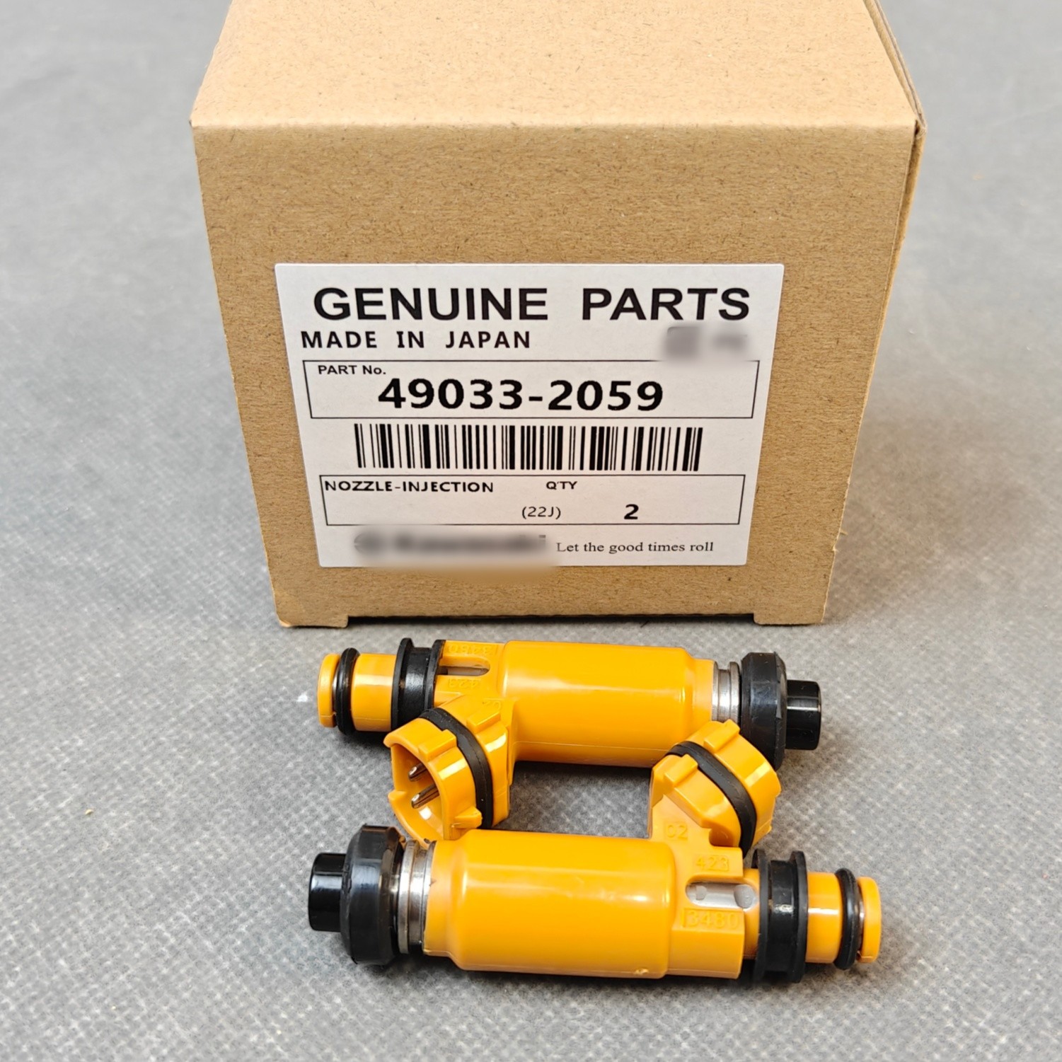 2x 49033-2059 Fuel Injectors for John Deere X485 X720 Kawasaki FD711D FD750D NEW
