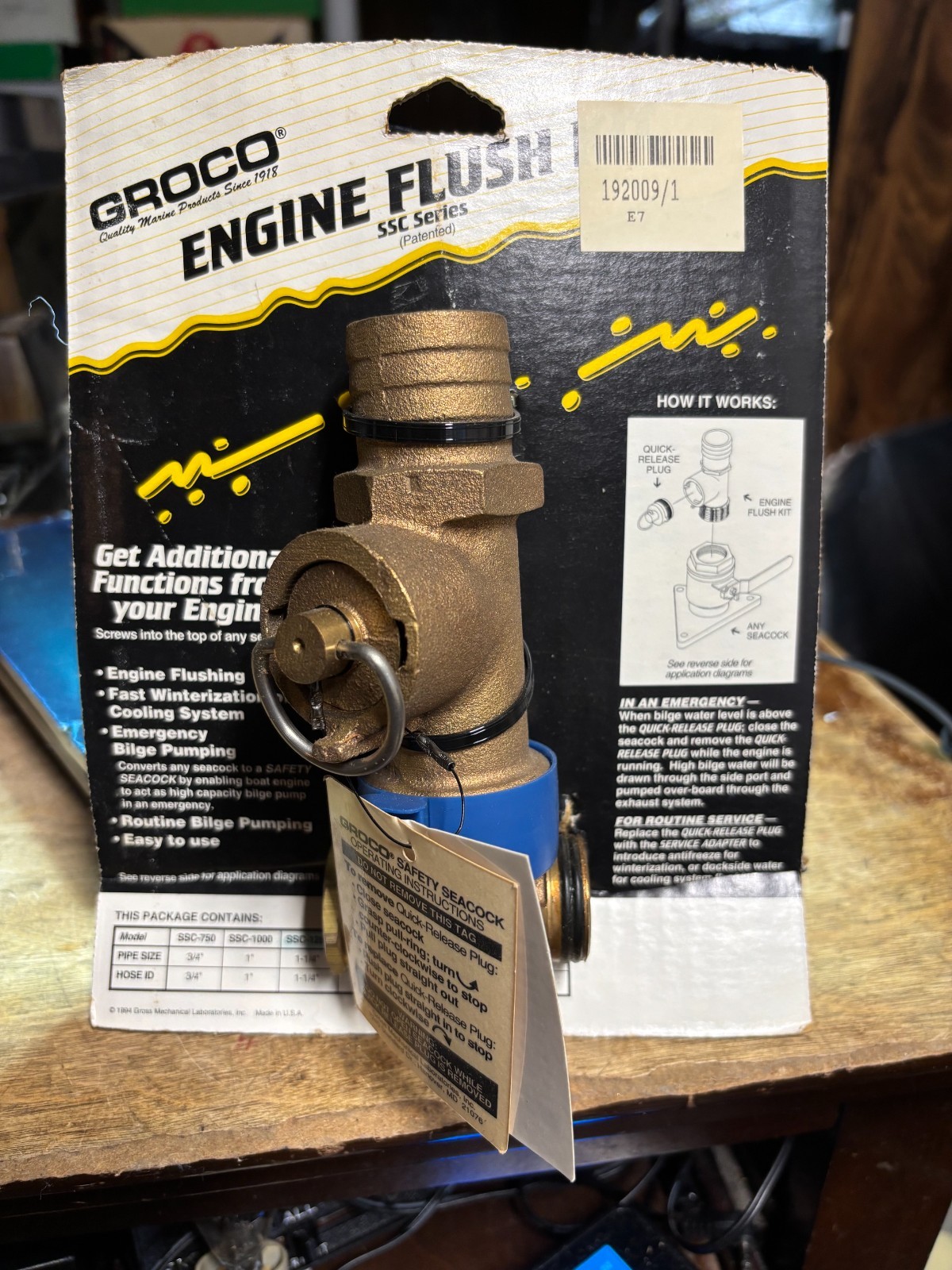 GROCO 1 1 1/4”Engine Flush Kit Adaptor SSC-1250USA Made NOS GROCO 1 1 1/4”Engine Flush Kit Adaptor SSC-1250USA Made NOS
