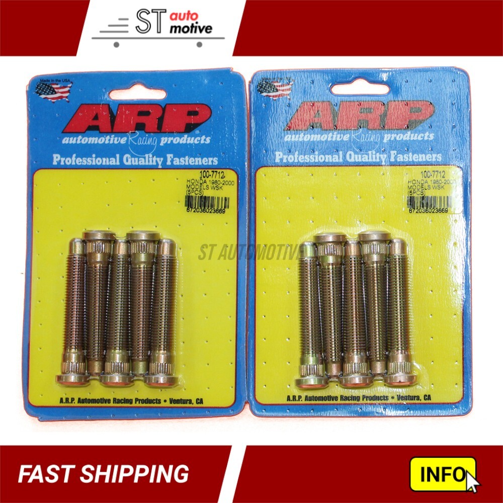 ARP 100-7712 Extended Length Wheel Stud Kit Honda M12x1.5 RH 5-lug 2 Packs 10pcs ARP 100-7712 Extended Length Wheel Stud Kit Honda M12x1.5 RH 5-lug 2 Packs 10pcs