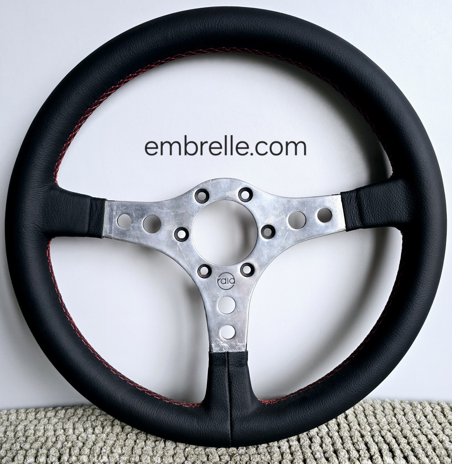 RAID 1 Authentic Vintage Leather steering wheel 360mm PORSCHE VERY RARE BMW VW