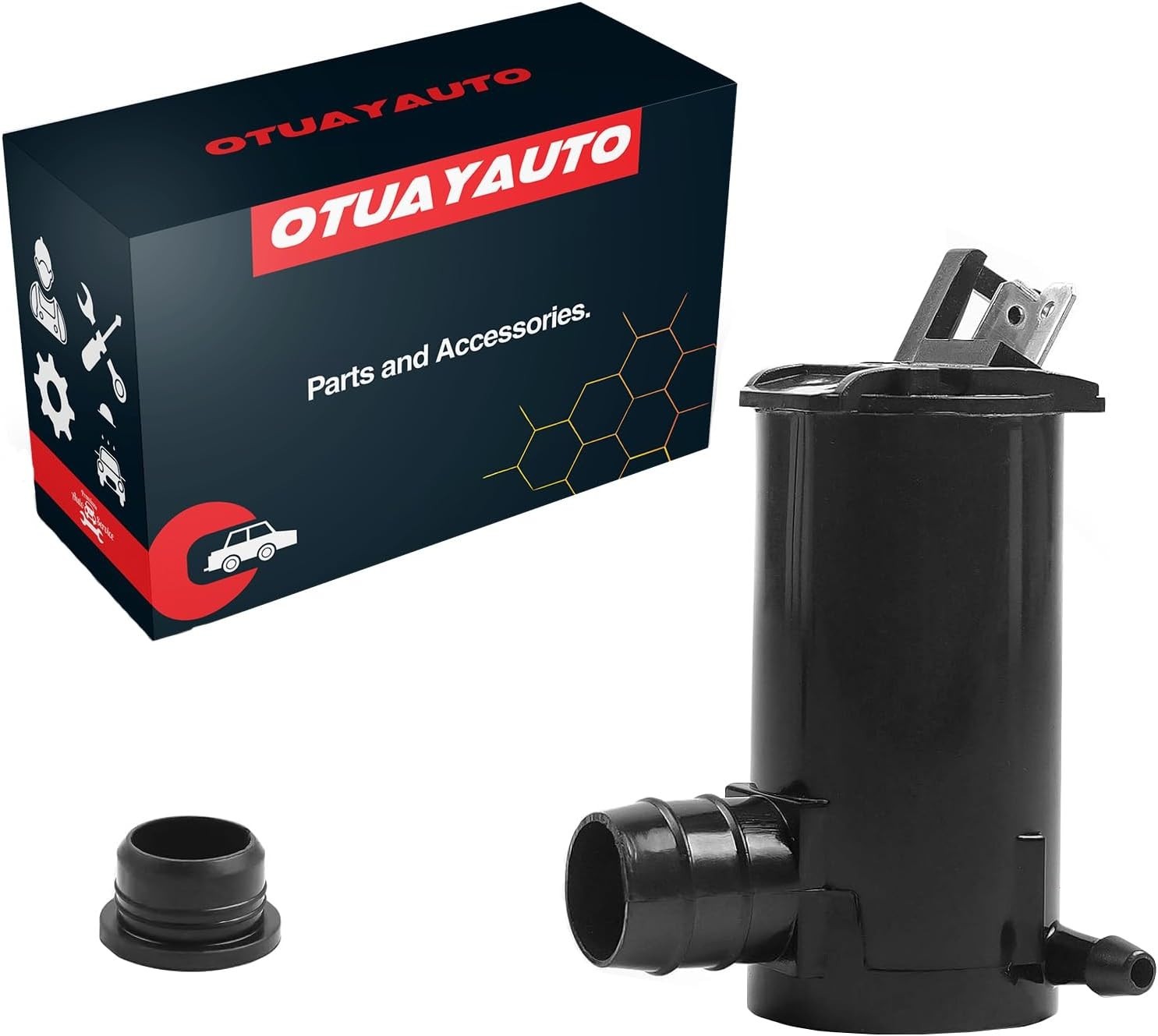 Durable 12V Windshield Washer Pump for Honda & Acura Models, 1- Guarantee