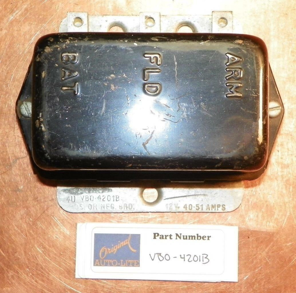 NOS OEM Auto-Lite 12V Voltage Regulator 1962 Studebaker 6 Cyl & V8 VBO-4201B NOS OEM Auto-Lite 12V Voltage Regulator 1962 Studebaker 6 Cyl & V8 VBO-4201B