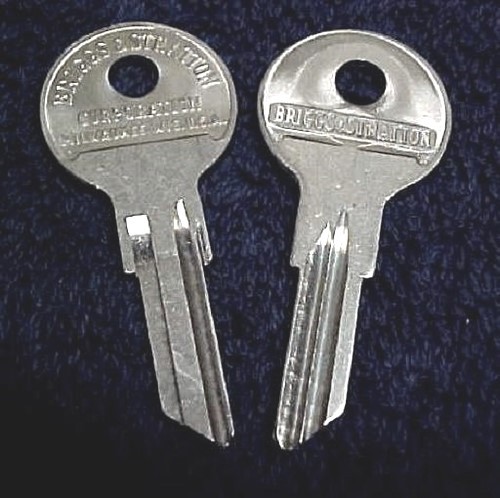 Two NOS Briggs & Stratton Key Blanks GM Cadillac La Salle Buick 1927 - 1933