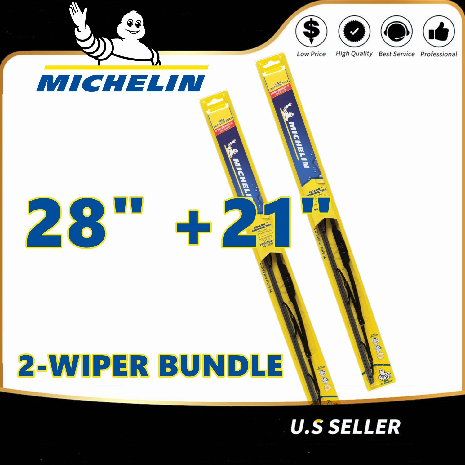 Matched Set of 2 Wipers 28\