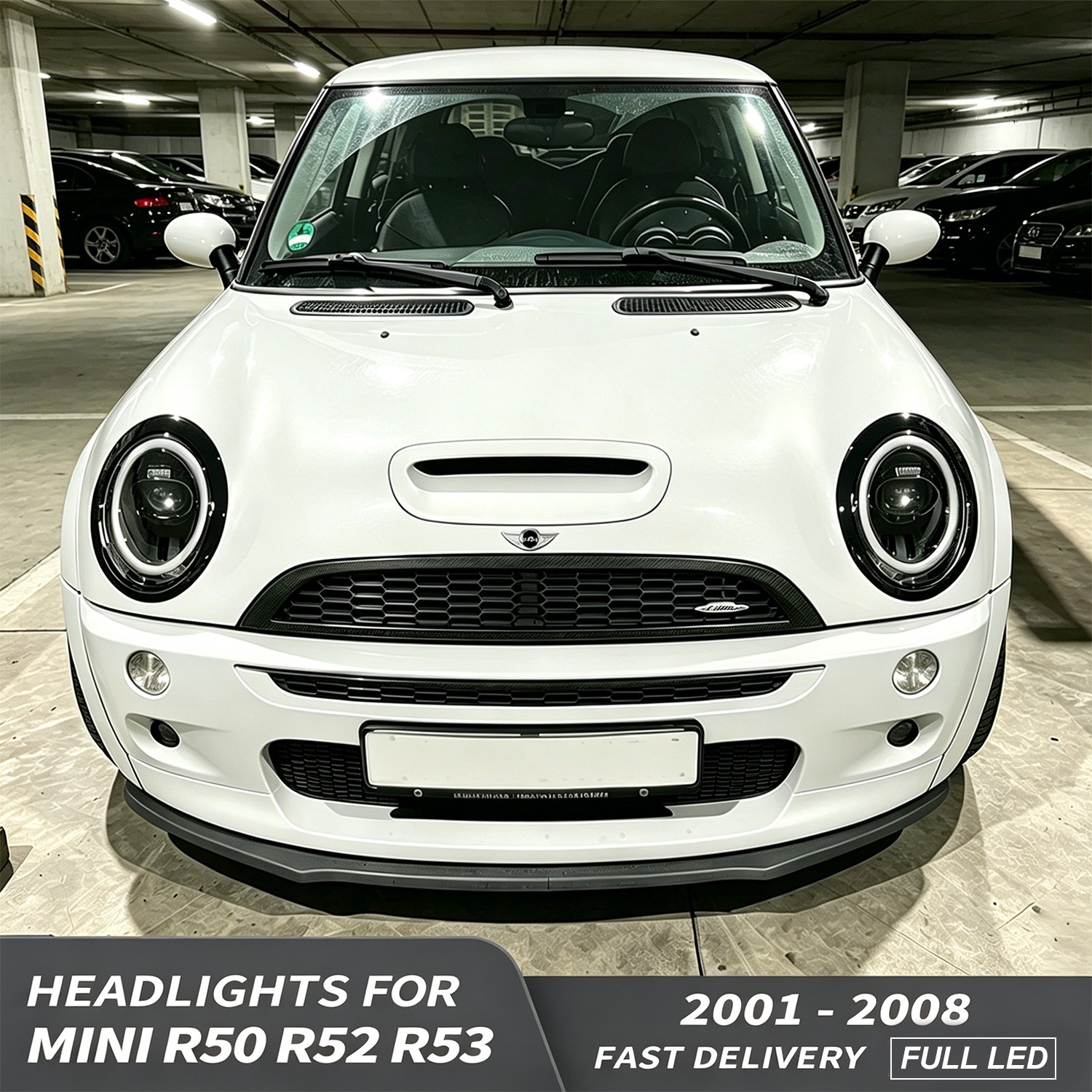 Upgrade Animation DRL LED Headlights For Mini Coopers R50 R52 R53 2002–2008 Pair