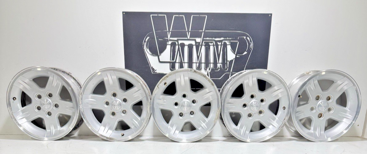 97-06 Jeep TJ Wrangler 04-06 Ravine Style 15x8 5x4.5 Aluminum Wheels SET OF 5