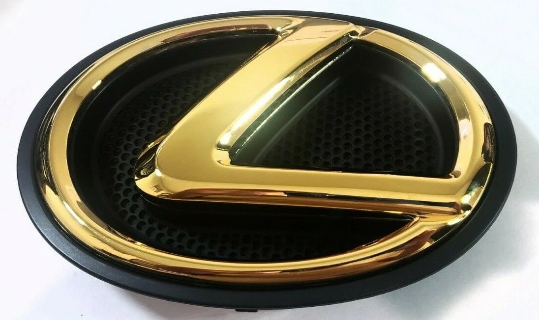 FITS NEW LEXUS GOLD FRONT EMBLEM BASE & GRILLE GRILL GS350 2013 2014 2015 16 24K