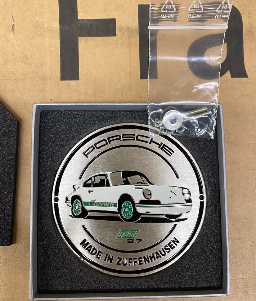 PORSCHE Carrera RS 2.7 Drivers Selection Design Car Grill Badge Logo Emblem Rare