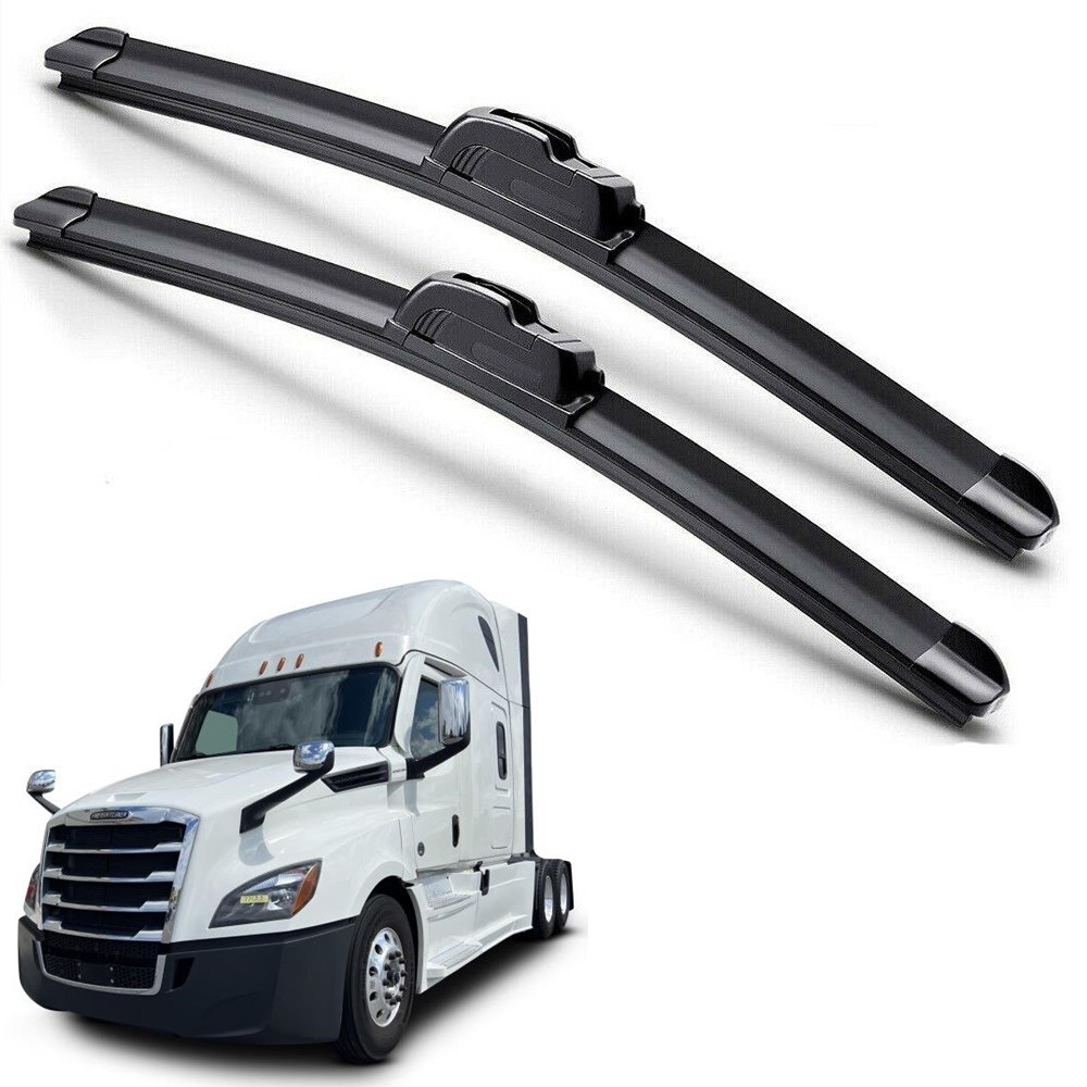 For 2008-25 Freightliner Cascadia Windshield Wiper Blades J-HOOK Hybrid Silicone