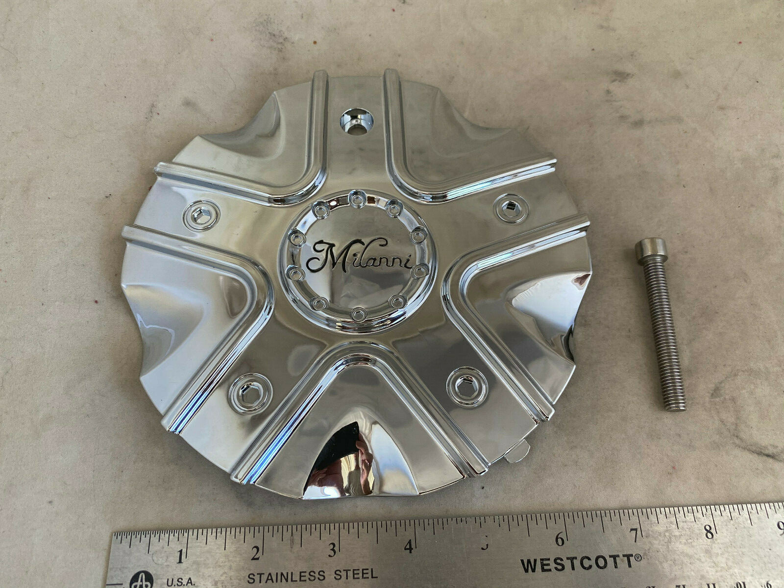 NEW MILANNI 458 Wheel Rim Chrome Hub Cover Hubcap Center Cap C458-CAP NEW MILANNI 458 Wheel Rim Chrome Hub Cover Hubcap Center Cap C458-CAP
