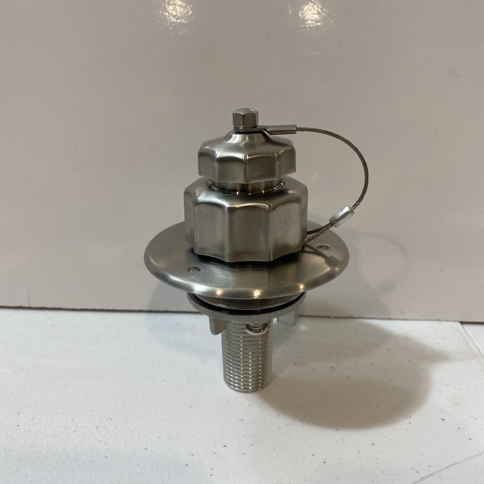 Stainless Steel Industrial Threaded Fitting with Safety Wire - Brand New Stainless Steel Industrial Threaded Fitting with Safety Wire - Brand New