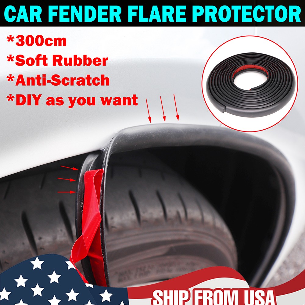 Universal Car Rubber Fender Extension Flare Door Edge Seal Strip Protector Cover
