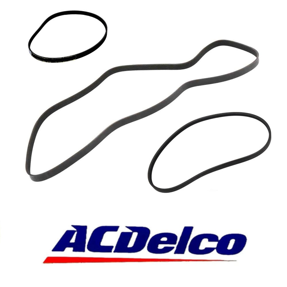 Acdelco 3Pc Engine Belts Kit For Chevrolet Silverado 2014-2018 4.3 5.3 6.2L