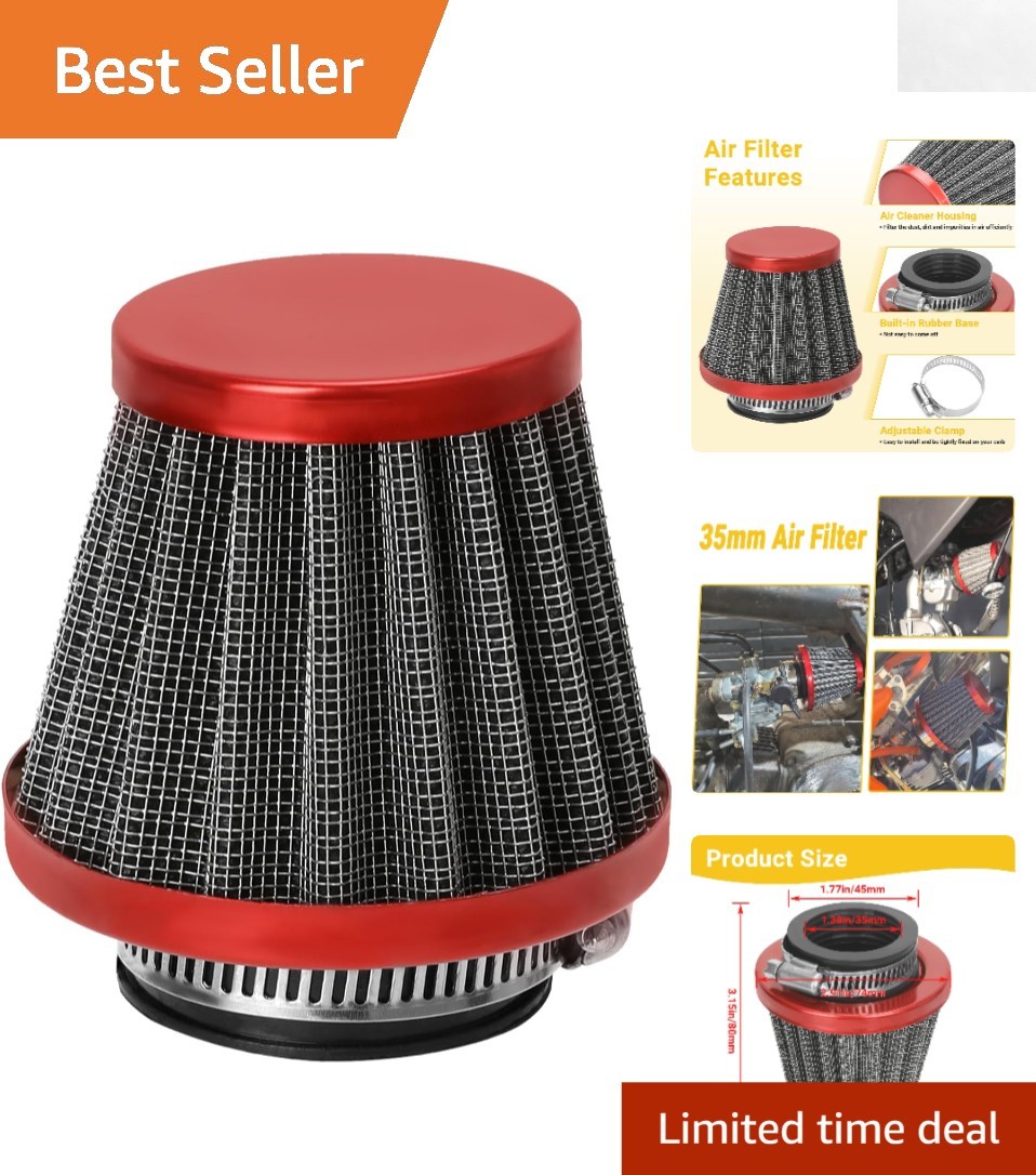Universal 35mm Air Filter for Dirt Bikes & Quads - Improved Engine Performance