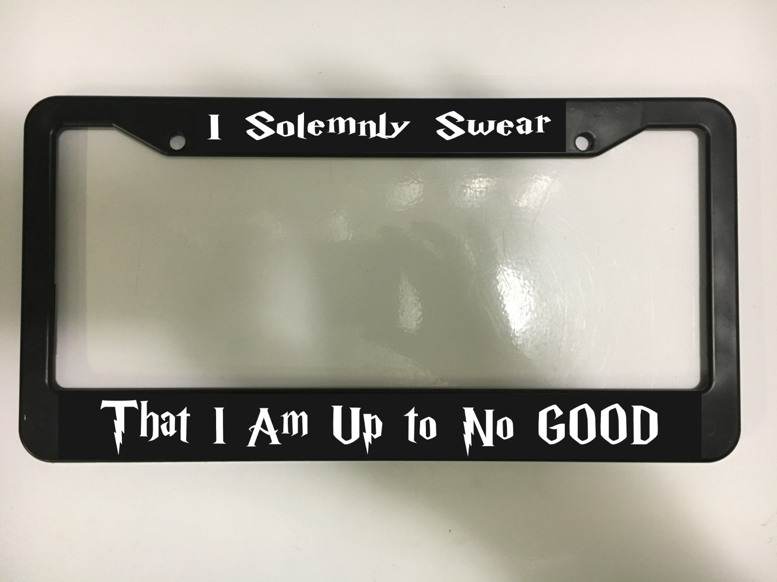 I Solemnly Swear That I Am Up To No Good Harry Potter License Plate Frame