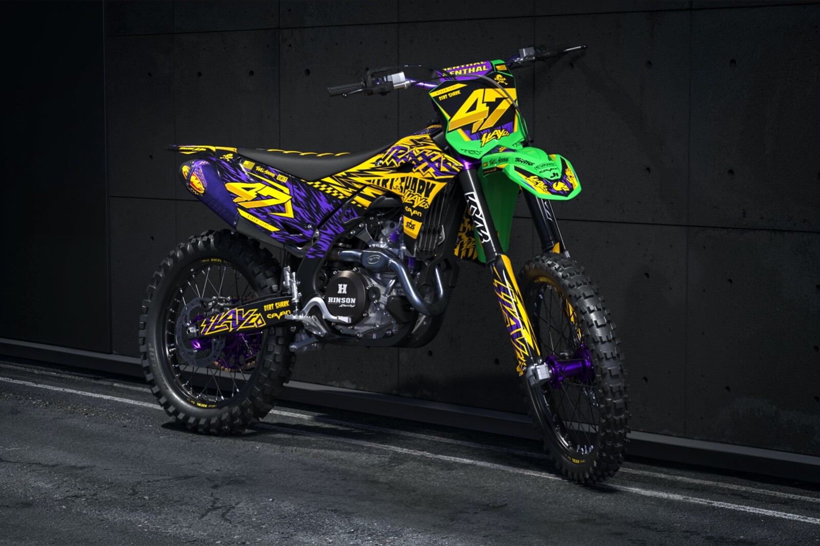 Fits Kawasaki KX450F (2024-2025) and KX250F (2025) graphic kit decals kxf kx