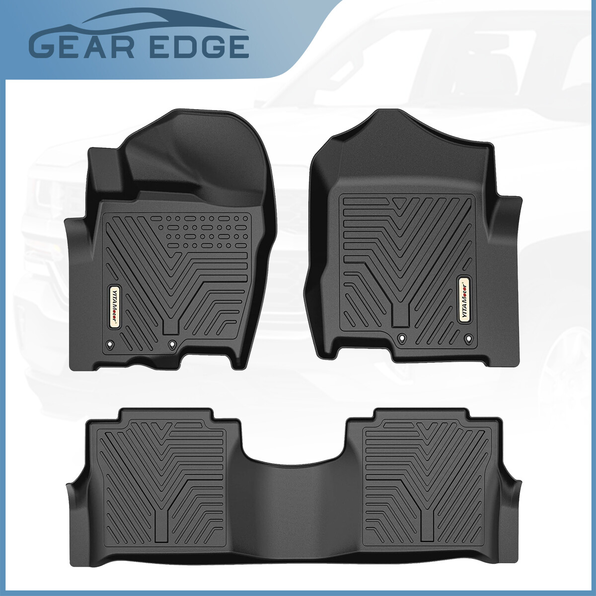 Floor Mats for 2017-2021 Nissan Titan 2016-2021 Nissan Titan XD All Weather TPE