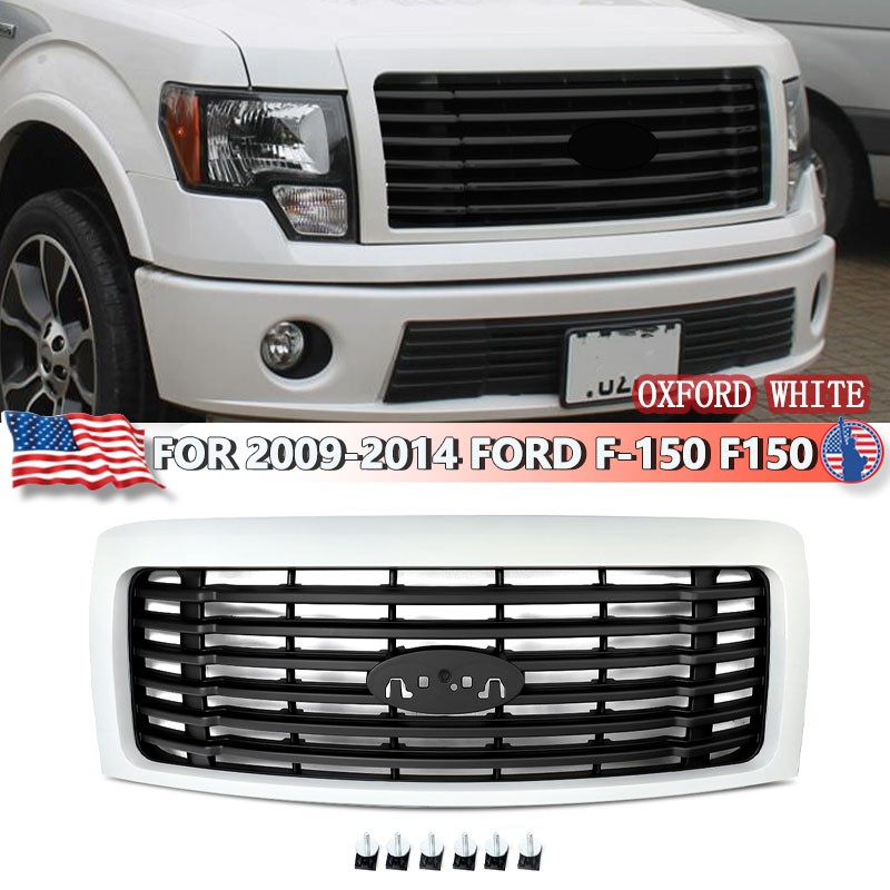 For 2009-2014 Ford F-150 F150 Harley-Davidson Style Oxford White Front Grille
