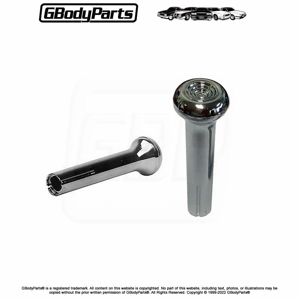 78-88 G-Body Upper Door Panel Lock Knob Chrome Smooth Style PAIR GM # 9813799 78-88 G-Body Upper Door Panel Lock Knob Chrome Smooth Style PAIR GM # 9813799