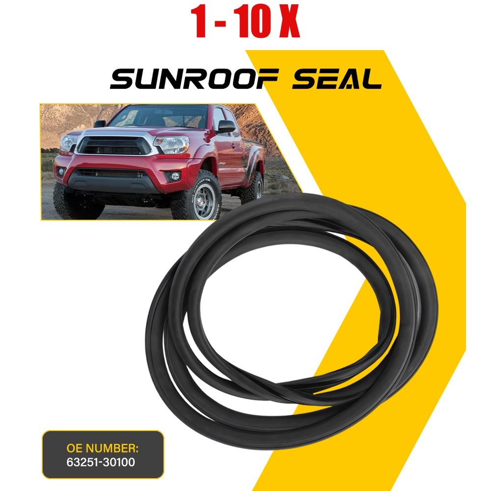 1-10X Sunroof Weatherstrip Seal Rubber Rubber 63251-30100 For Toyota RAV4 TACOMA