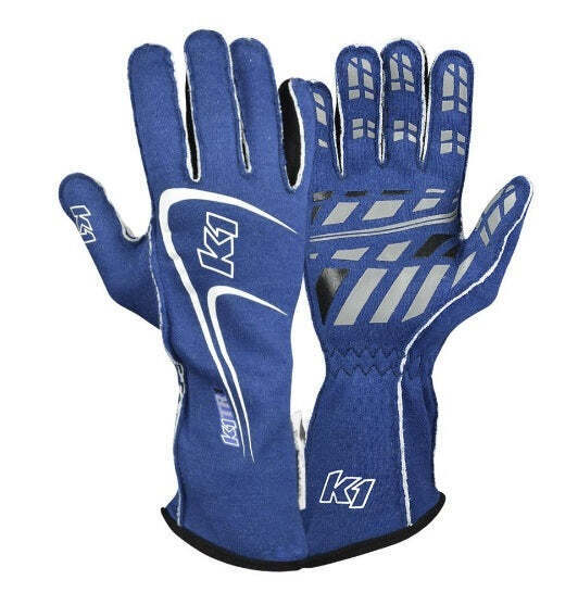 K1 RACEGEAR Glove Track1 Blue Large SFI 5