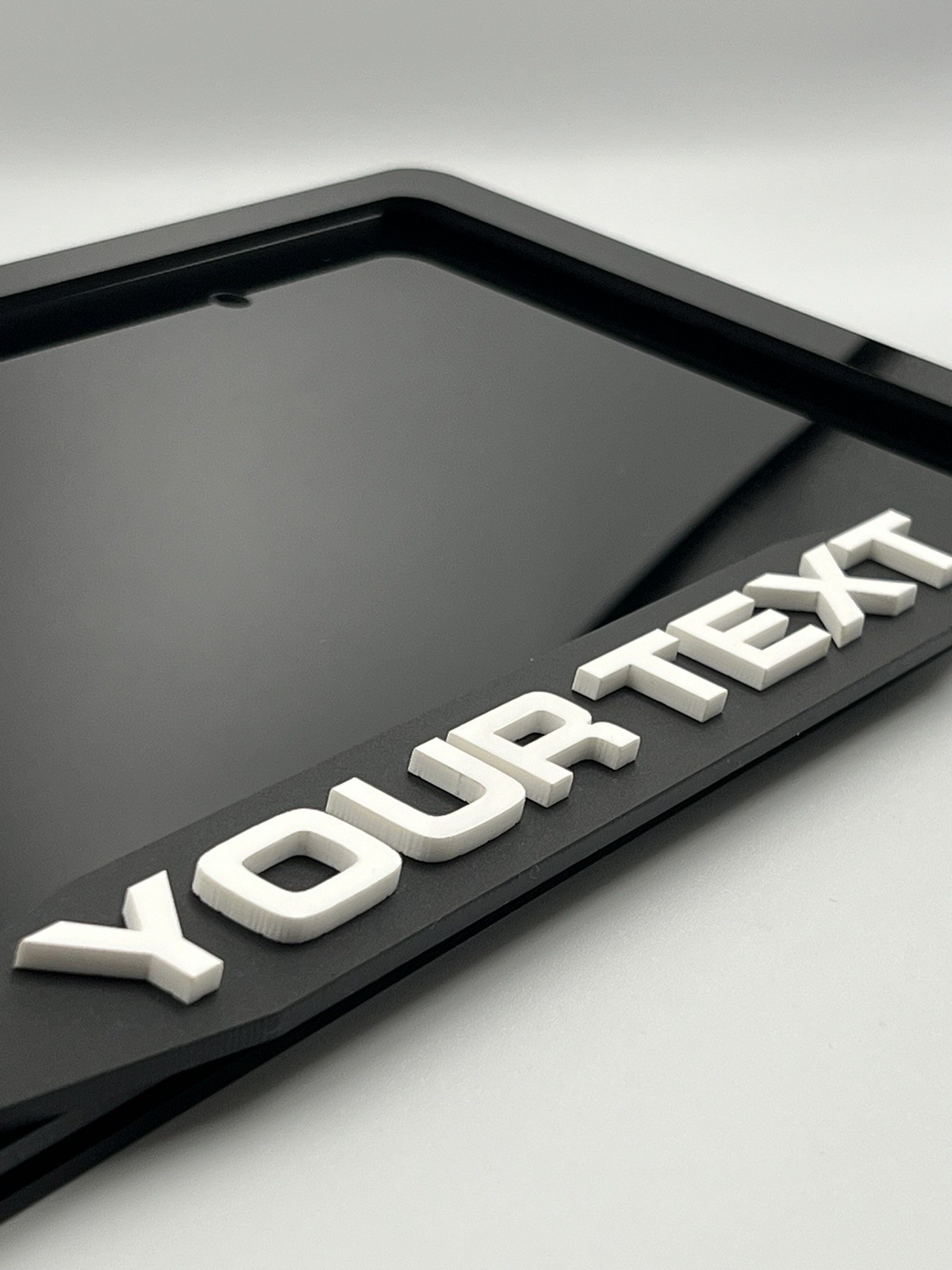 Custom 3D Raised Letter License Plate Frame Personalized Acrylic Car Tag Holder
