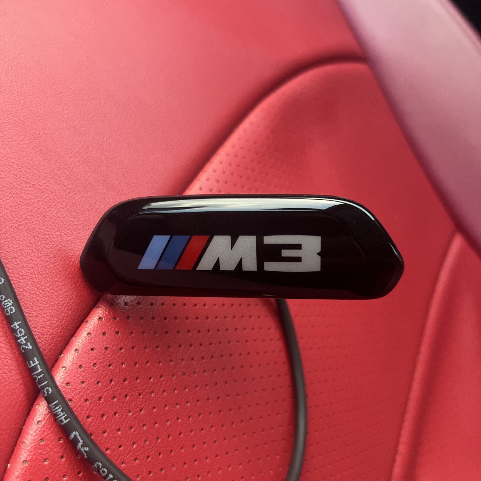 Genuine BMW F80 M3 Seat Backrest Illuminated Emblem Badge Trim Genuine BMW F80 M3 Seat Backrest Illuminated Emblem Badge Trim