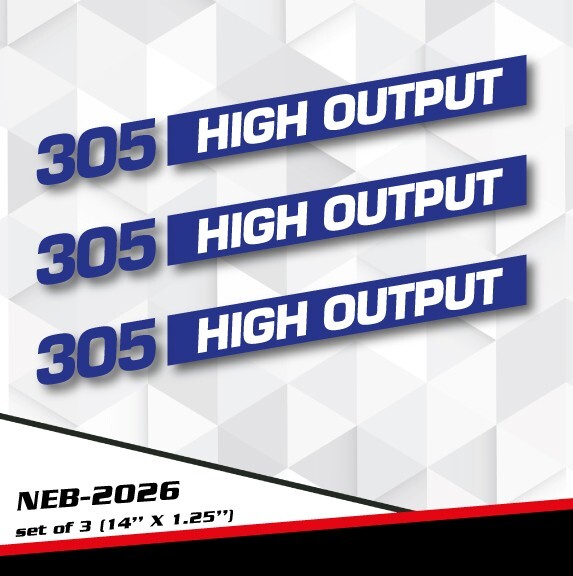 305 H.O. HIGH OUTPUT DECAL STICKER CAMARO Z28 CHEVY V8 MONTE CARLO SS NEB-2026