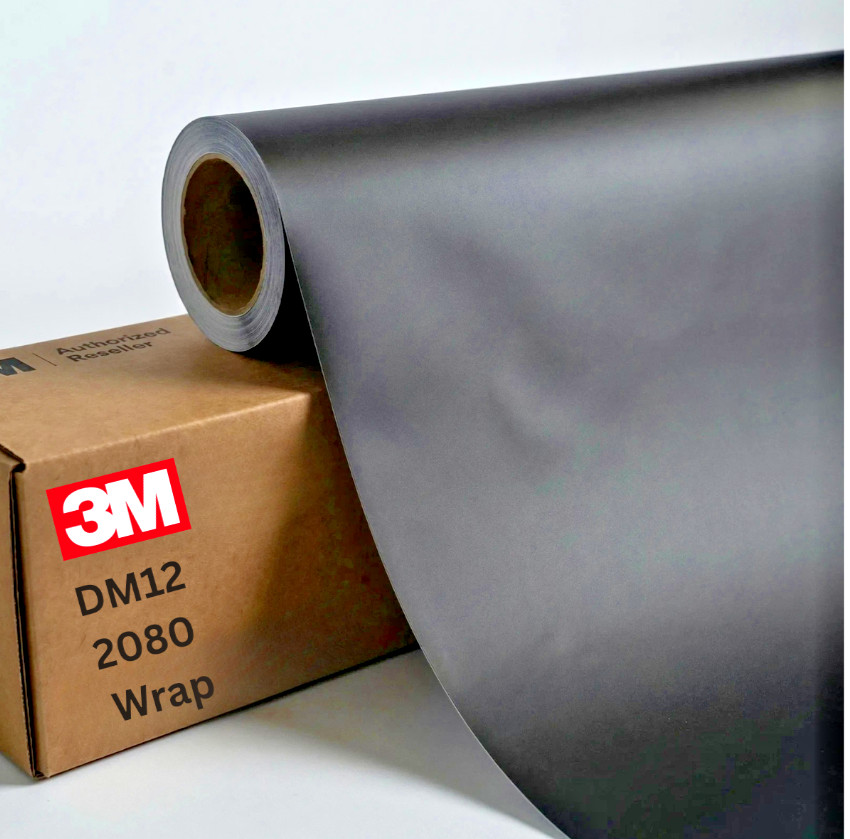 Dead Matte Black- 3M 2080 DM12  Vinyl Wrap 60 Inch x 75 Feet  Ultra-Matte Finish