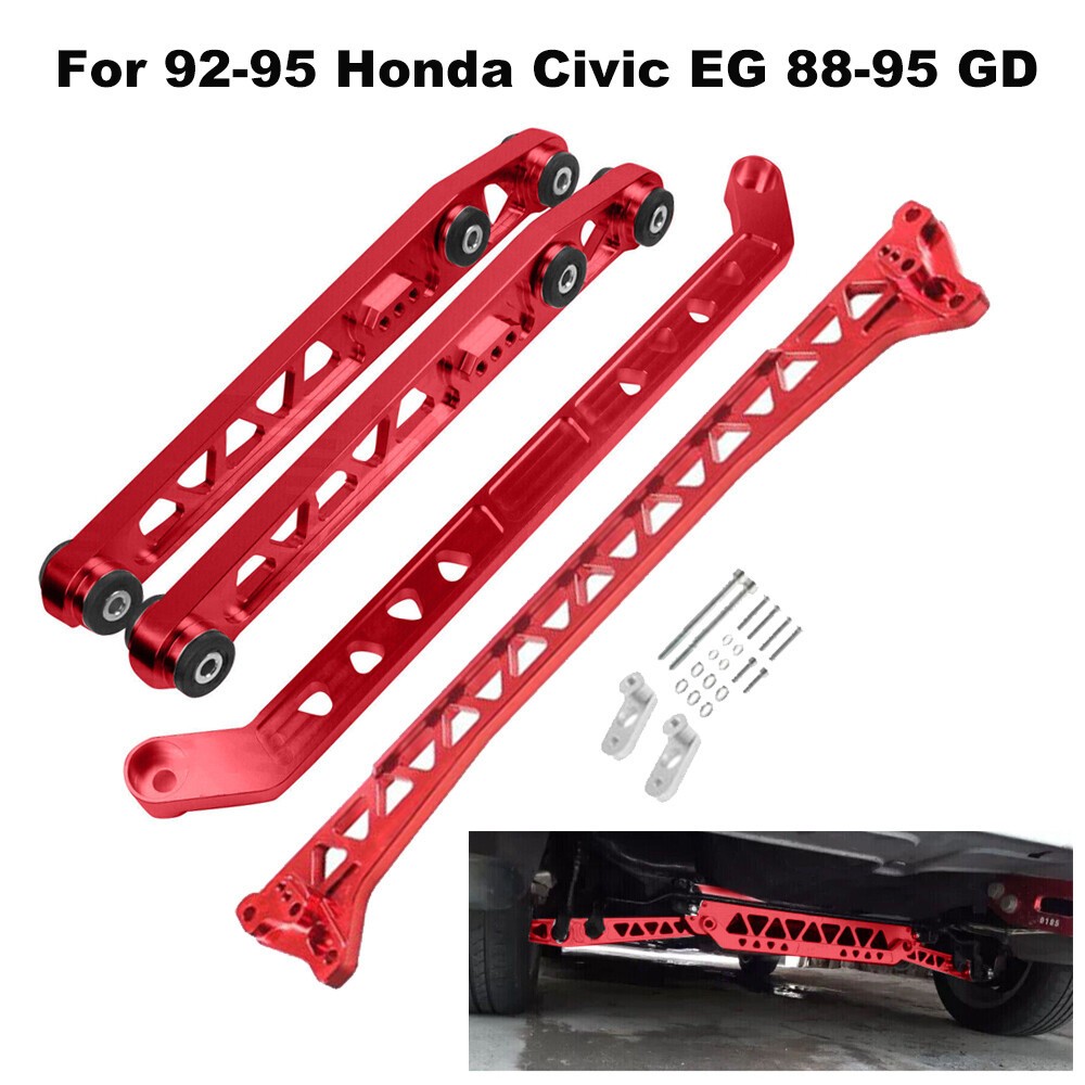 Rear Lower Control Arm Subframe Brace Tie Bar Kit for 1992-1995 Honda Civic EG