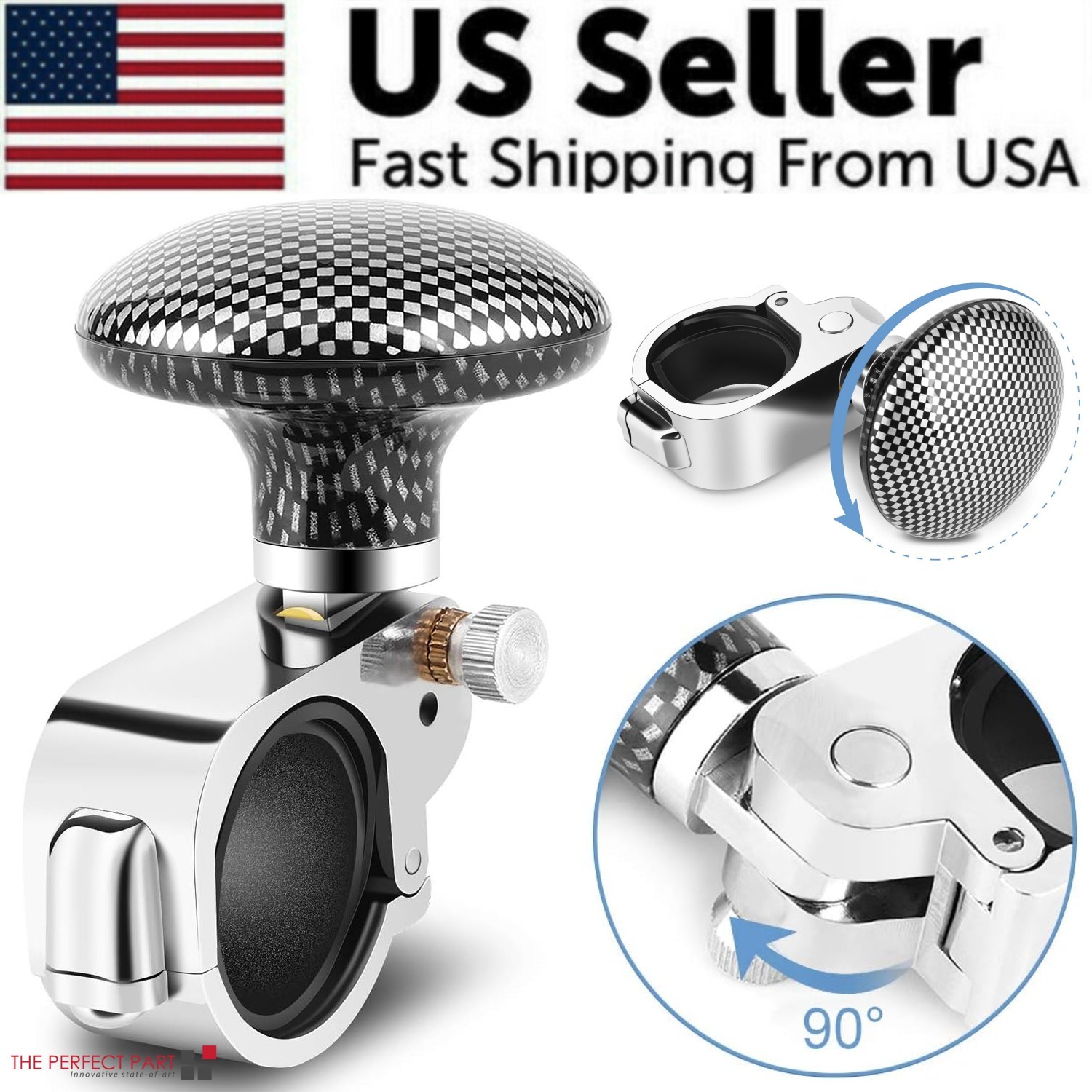 Steering Wheel Spinner Knob Handle Universal Heavy Duty Suicide Car Truck Power