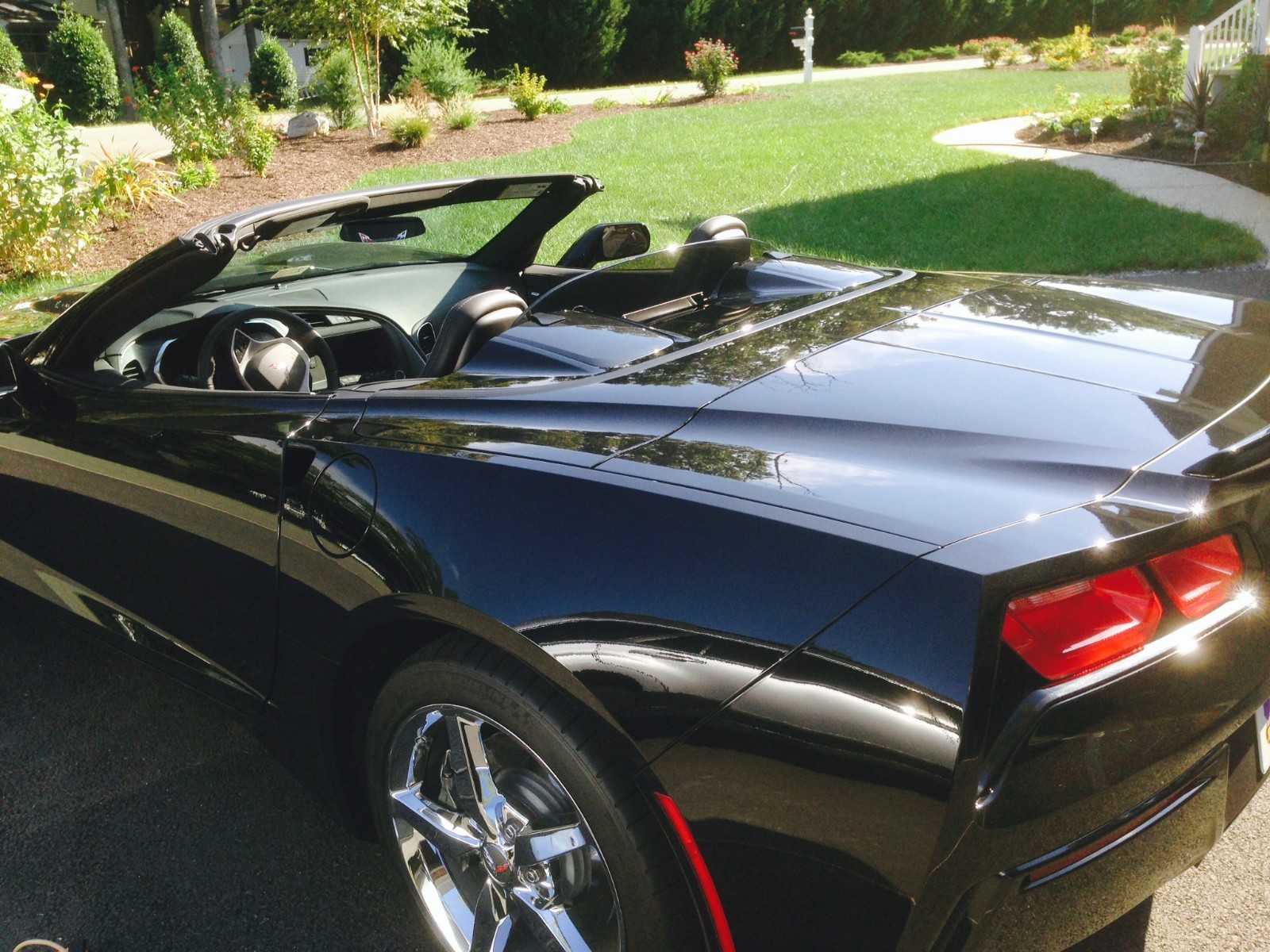 Tinted Wind Restrictor® brand wind deflector blocker for Stingray Corvette C7 
