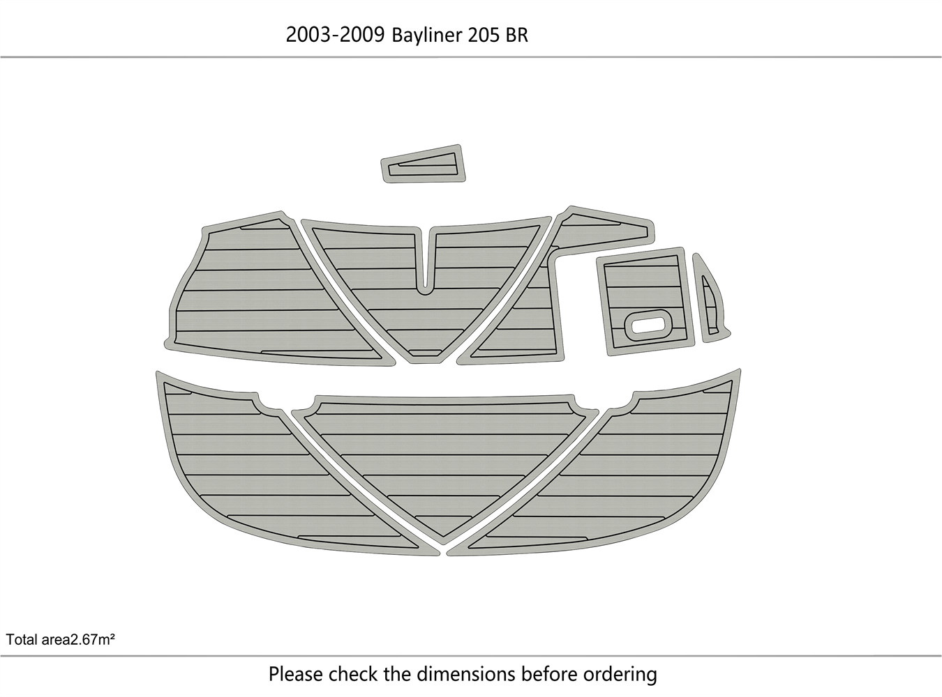 2003-2006 Bayliner 205 BR DuraEVA Boat flooring