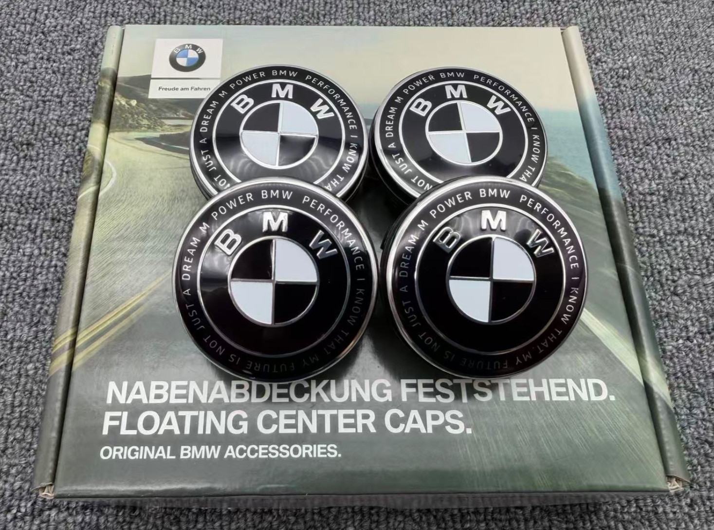 Competition Black White 56mm 68mm Alloy Wheel Floating Centre Hub Cap Set Competition Black White 56mm 68mm Alloy Wheel Floating Centre Hub Cap Set