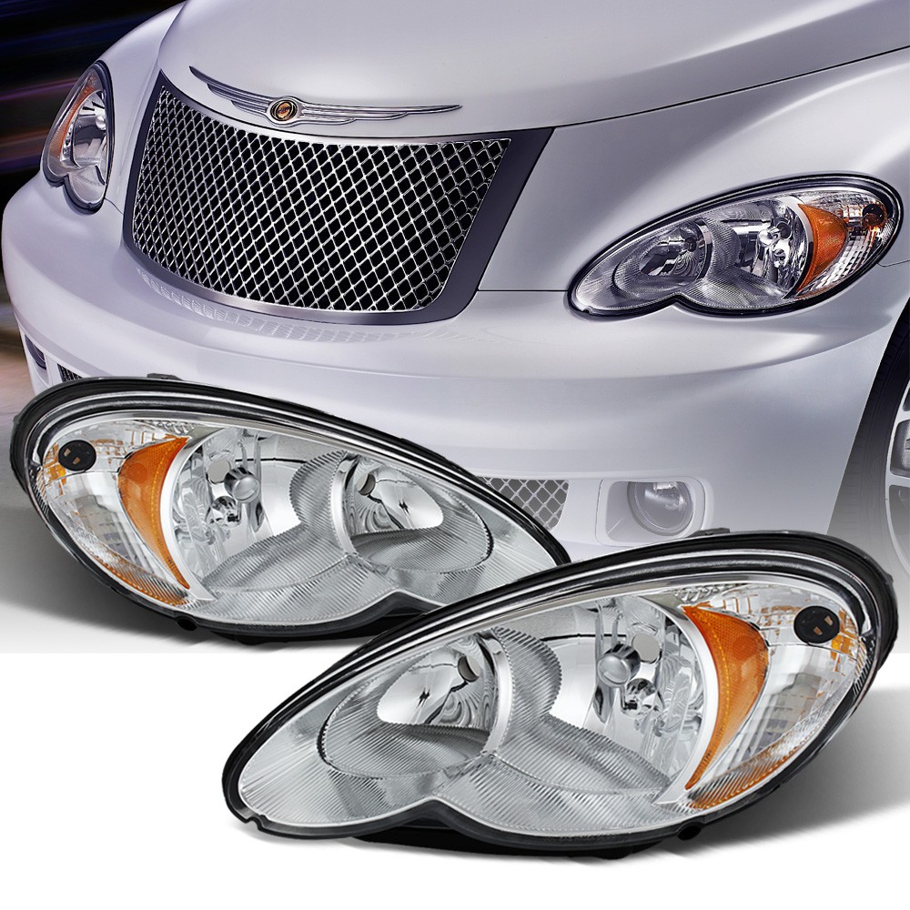 2006 2007 2008 2009 2010 Chrysler PT Cruiser Headlights Headlamps Left+Right Set 2006 2007 2008 2009 2010 Chrysler PT Cruiser Headlights Headlamps Left+Right Set