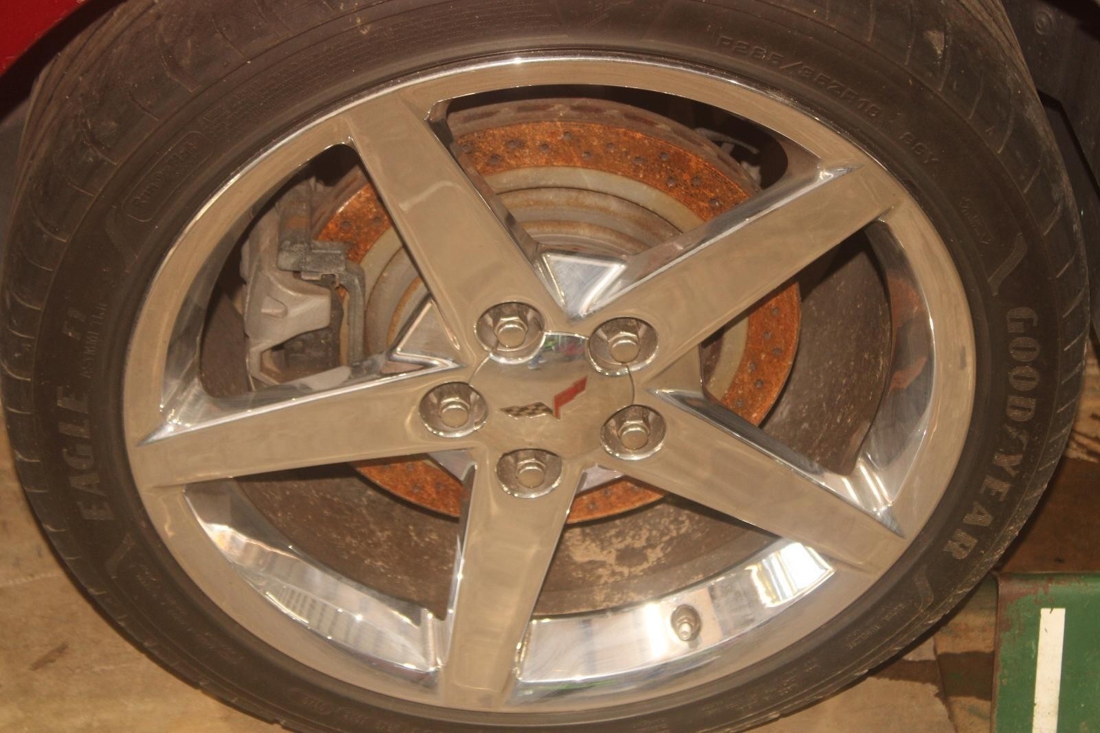 06-08 C6 Vette Wheel 19x10 Rear 5 Spoke Rim QX3 Chrome OEM OE Factory WTY NoCore