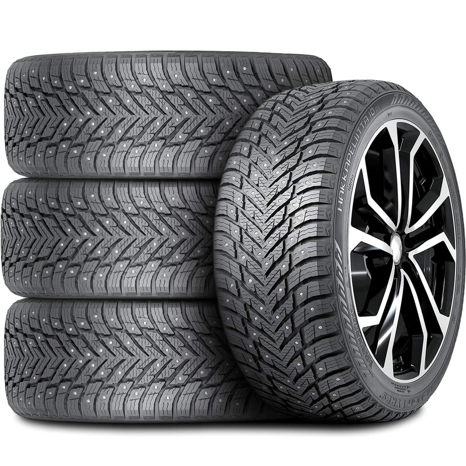 4 Tires Nokian Tyres Hakkapeliitta 10 EV Studded 255/50R20 109T XL Snow Winter 4 Tires Nokian Tyres Hakkapeliitta 10 EV Studded 255/50R20 109T XL Snow Winter