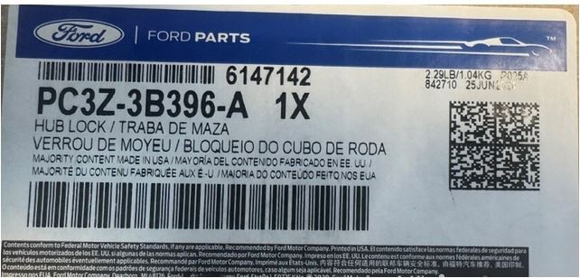 PC3Z3B396A OEM NEW Front Automatic Locking Hub 2011-2025 For Ford Super Duty PC3Z3B396A OEM NEW Front Automatic Locking Hub 2011-2025 For Ford Super Duty