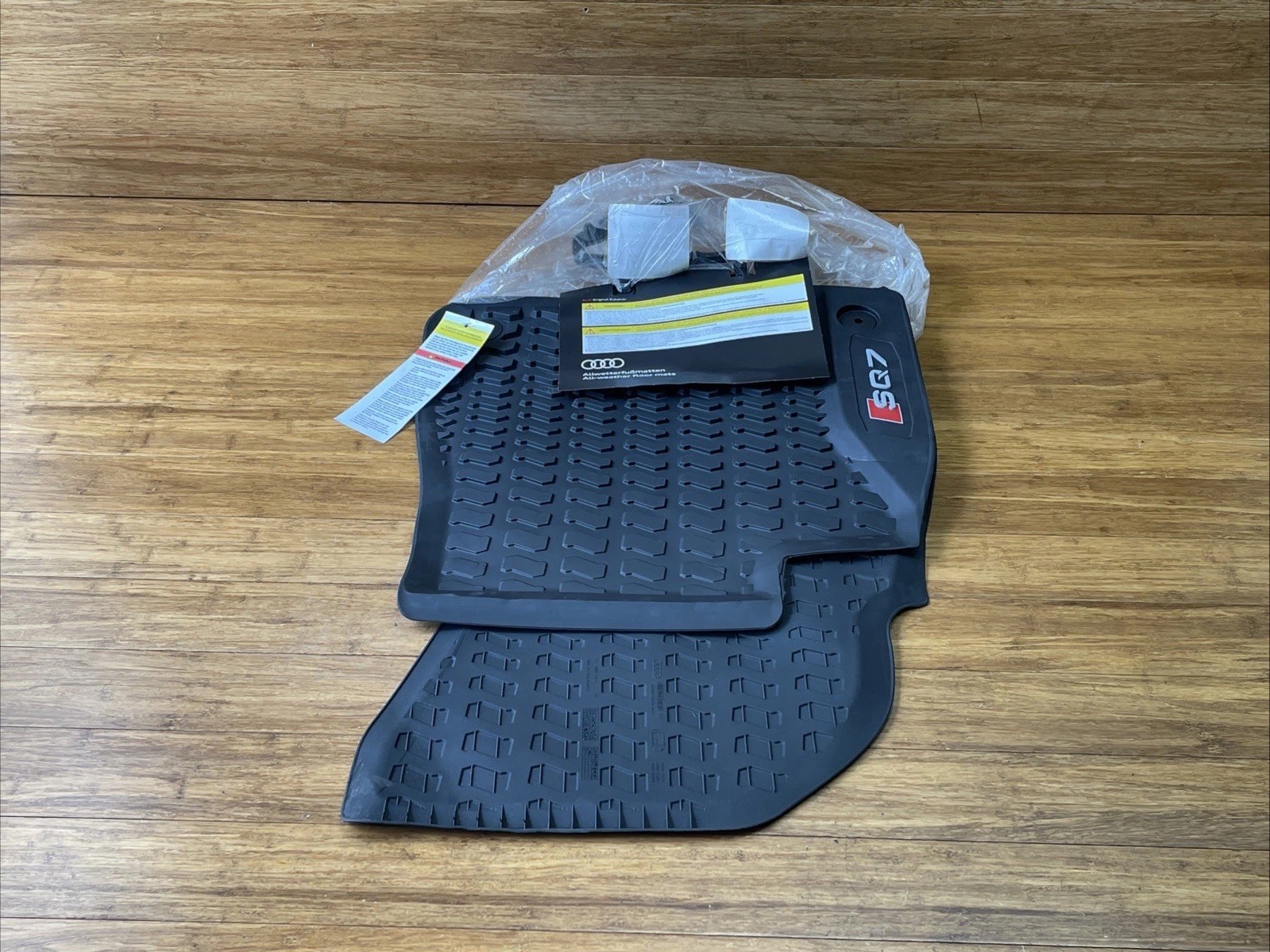 2020-2026 Audi SQ7 Floor Mat Carpet Rubber Black Front Left & Right Set Of 2 OEM