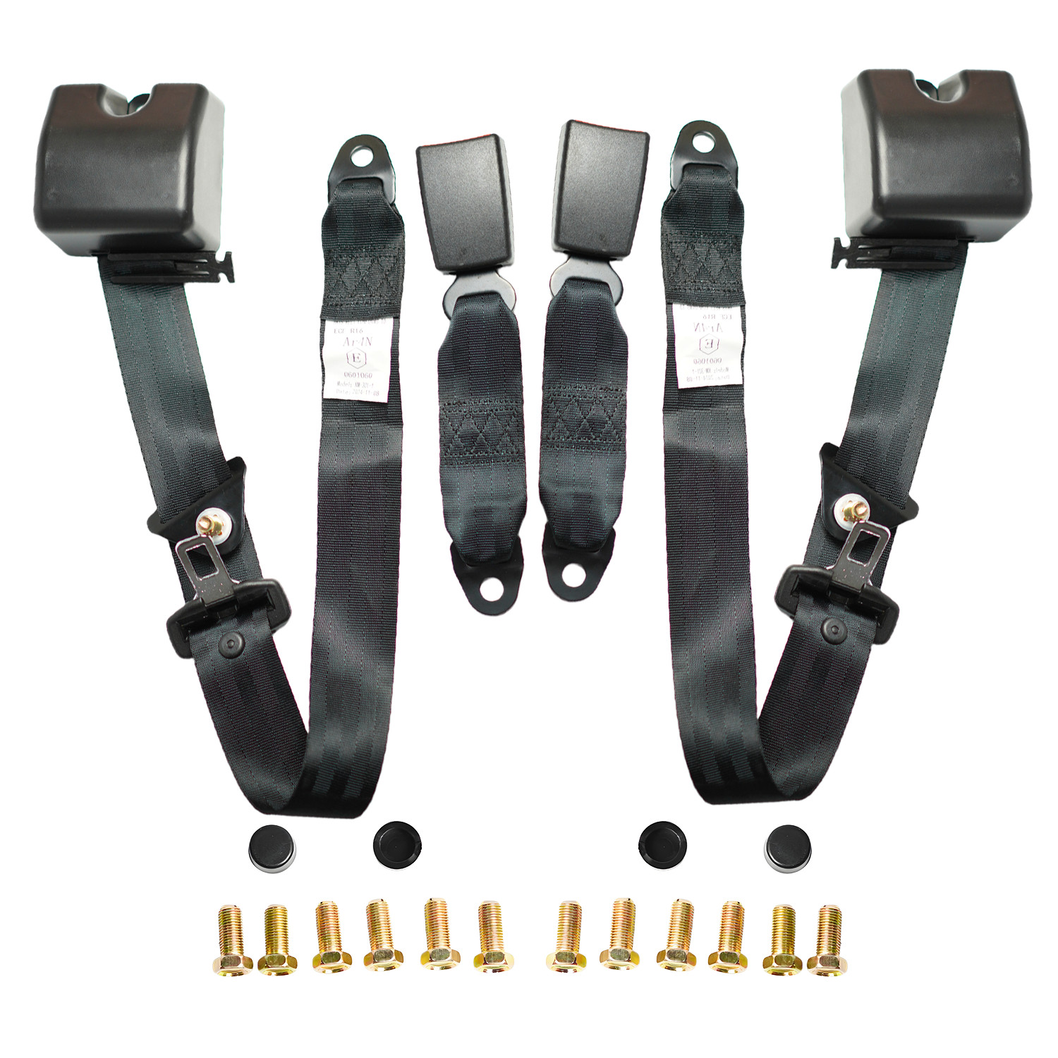 2pcs Genuine Jeep Wrangler 3 Point Safety Adjustable Seat Belt Straps Vehicle