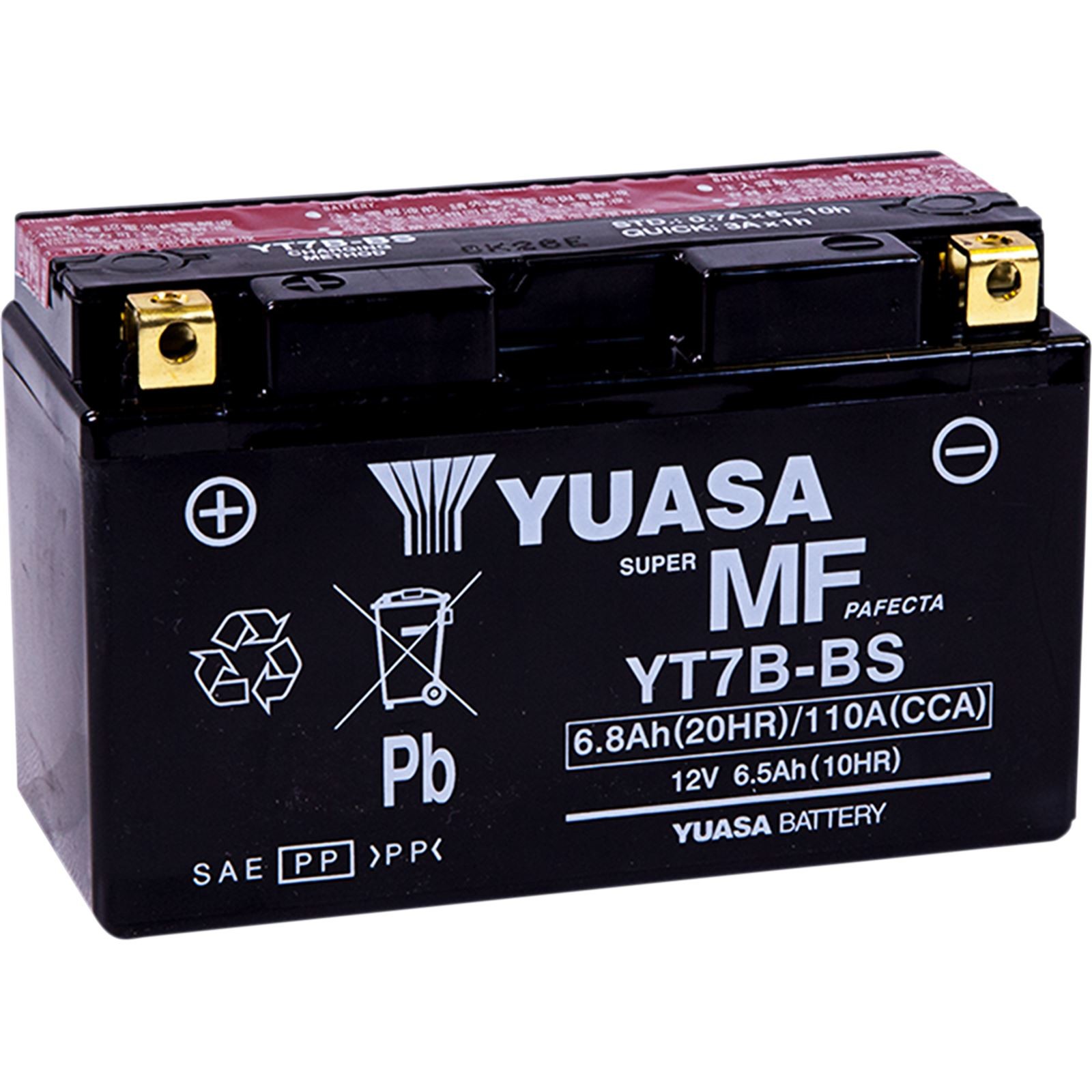 Yuasa Battery YT7B-BS Maintenance Free YUAM62T7B