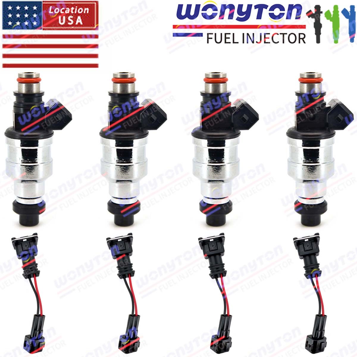 4x Fuel Injectors 550cc Fit Honda OBD1 OBD2 B16 B18 B20 D15 D16 D18 F22 H22