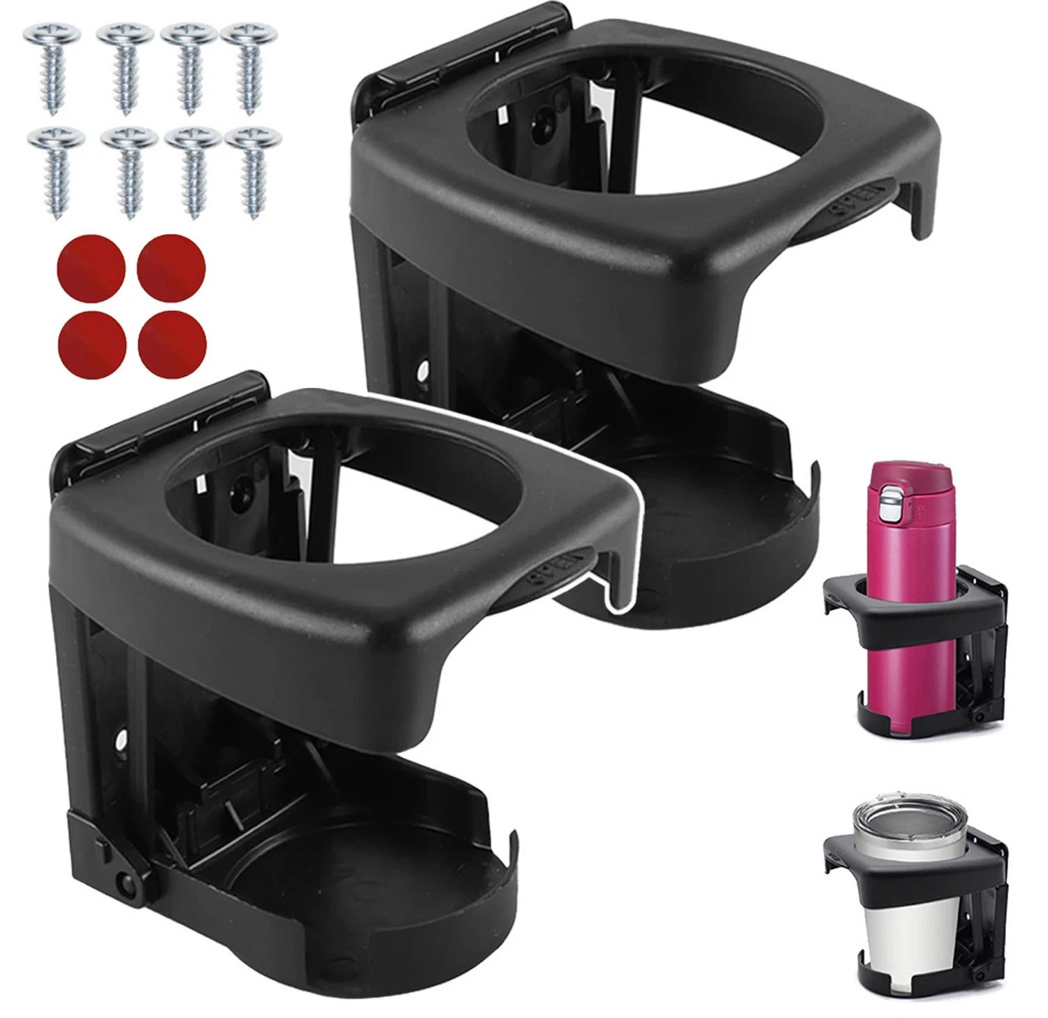 2X Universal Adjustable Car Truck Folding Cup Holder Drink Bracket Camper Boat 2X Universal Adjustable Car Truck Folding Cup Holder Drink Bracket Camper Boat
