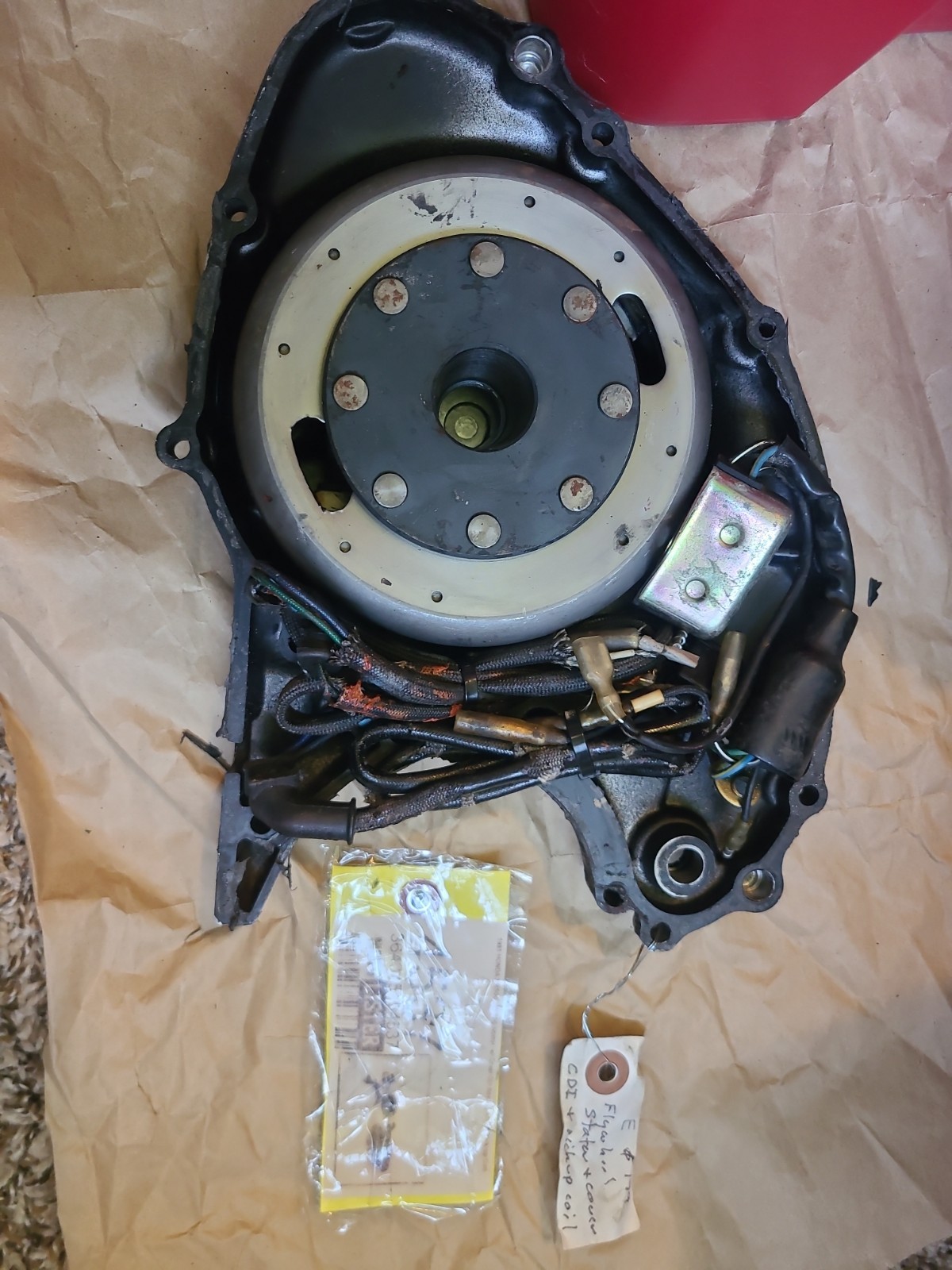 1981 Honda XR500 XR 500 Stator Cover Flywheel CDI Pickup Coil 1981 Honda XR500 XR 500 Stator Cover Flywheel CDI Pickup Coil