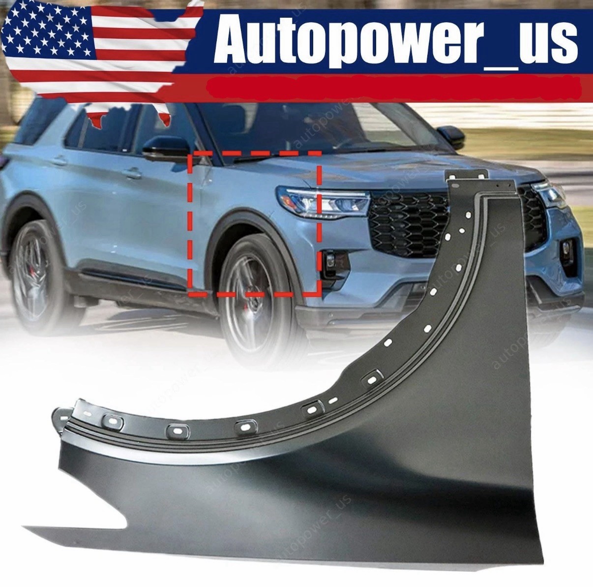 2020-2024 Ford Explorer / FPIU Passenger Fender 2020-2024 Ford Explorer / FPIU Passenger Fender