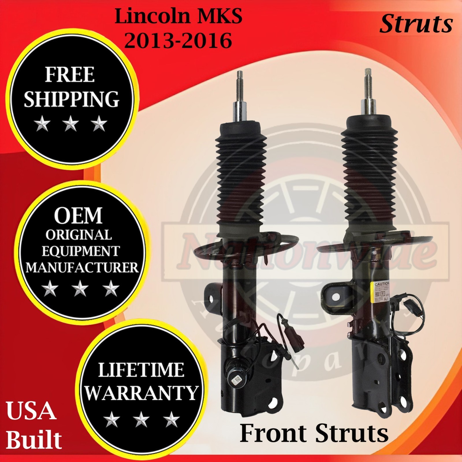 Motorcraft OEM Front Struts For 2013-2016 Lincoln MKS Lifetime Warranty