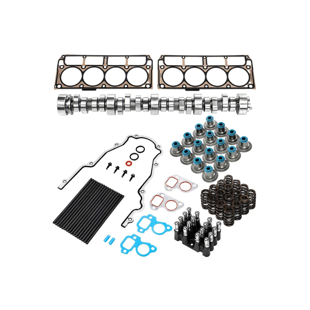 Complete LS Camshaft Kit w Springs Seals Pushrods compatible with GM LS US Complete LS Camshaft Kit w Springs Seals Pushrods compatible with GM LS US