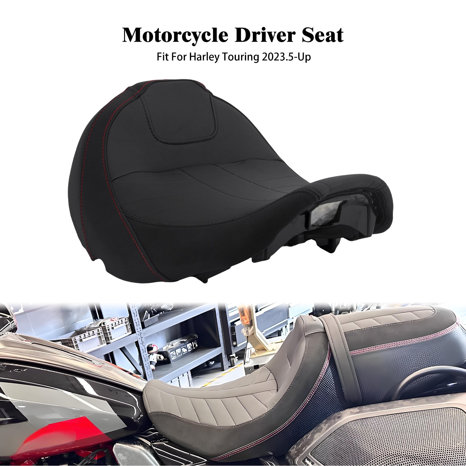 Motorcycle Driver Solo Seat For Touring CVO 2023-Up Road Glide Street 2024-Up Motorcycle Driver Solo Seat For Touring CVO 2023-Up Road Glide Street 2024-Up